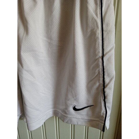 Nike Dri-Fit White Black Running Training Gym Shorts Athletic Women’s Size L - Picture 4 of 7